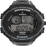 Timex Relógio Esportivo Masculino Expedition Robusto Digital Vibe Shock Quartzo Com Pulseira De Nylon Preto 22 Modelo TW4B24300 