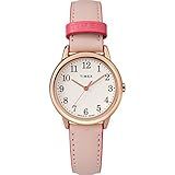 Timex Relógio Feminino Easy Reader Rosa Tom De Ouro Rosa Creme 30 Mm 30mm Relógio De Leitura Fácil