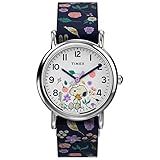 Timex Relógio Feminino Weekender 31 Mm X Amendoim Quartzo Tecido Strap, Azul, 16 Casual (modelo: Tw2v45900jt)