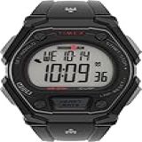 Timex Relógio Masculino Clássico Ironman De 43 Mm - Pulseira Preta Com Detalhes Vermelhos, Preto/vermelho