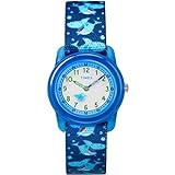 Timex Relógio Masculino T79051 My First Outdoors Fast Wrap Strap, Tubarões Azuis, Moderno