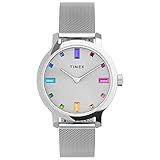 Timex Relógio Social (modelo: Tw2u87000vq), Prata/multicolorido, One Size, Caixa De Latão Transcend™ De 31 Mm De Liberação Rápida
