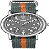 Timex Relógio Unissex T2N649 Weekender Cinza Laranja