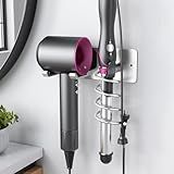 Tindbea Suporte Para Secador De Cabelo Suporte De Modelador De Cachos Suporte Para Secador De Cabelo De Níquel Escovado Suporte De Parede Organizador De Ferramentas De Cabelo De Banheiro Para Secador Universal Chapinha