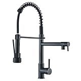 TINICO Torneira Cozinha Gourmet Misturador Monocomando Com Spray Extensor- Bronze Polido A óleo- Volante Em Alavanca Com Abertura Mais Leve