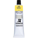 Tinta À Óleo Corfix 120ml Amarelo De Cádmio 123 G1