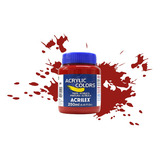 Tinta Acrílica Acrylic Colors Acrilex 250 Ml Cor Vermelho Claro 350
