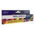 Tinta Acrilica Fluorescente Neon 6 Potes 10ml Cores Variadas