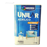Tinta Acrílica Fosca Antimofo Universo Unilar 18l Cores Cor Branco neve