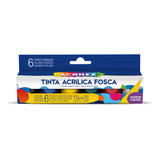 Tinta Acrílica Fosca Art Teen 6 Potes 03506 Acrilex