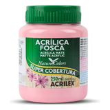 Tinta Acrílica Fosca Artesanato Acrilex 250ml Ótima Cobertur Cor Rosa