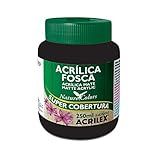 Tinta Acrílica Fosca Nature Colors 250ml Acrilex Preto