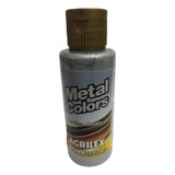 Tinta Acrílica Metal Colors Aluminio 599 Acrilex 60ml