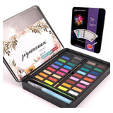 Tinta Aquarela Em Pastilhas Kit Com Estojo E Pincel