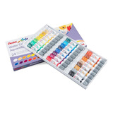Tinta Aquarela Pentel Bisnaga 24 Cores Kit 12 Pincel