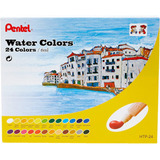 Tinta Aquarela Water Colors 24 Cores 6ml Pentel