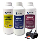 Tinta Aston Recarga De Cartucho Impressora Kit Color 3 Litro