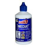 Tinta Azul P  Carimbo Secagem Rápida P  Plástico 100ml Radex