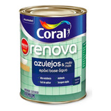 Tinta De Azulejo Coral Renova B Água Epóxi 900ml 1 4 Branco