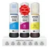 Tinta De Impressora Epson 504 Ciano, Magenta, Amarelo De 70 Ml 3 Unidades