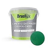 Tinta Efeito Cimento Queimado Perolizado 3kg Brasilux Cor Poeira De Jade