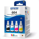 Tinta Epson 664 Kit 4 Garrafas T664 L395 L380 L375 L220