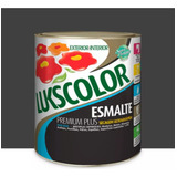 Tinta Esmalte Acetinado Base De Água Preto 900 Ml Lukscolor