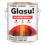 Tinta Esmalte Secagem Rapida Platina Brilhante Glasu 3 6 L
