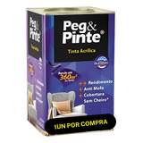 Tinta Eucatex Acrilica Pintura Parede Peg E Pinte 18l Cores Cor Branco gelo