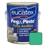 Tinta Eucatex Acrilica Pintura Parede Peg E Pinte 3 6l Cor Verde Recife