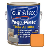 Tinta Eucatex Acrilica Pintura Parede Peg E Pinte 3 6l Cores Cor Doce de abóbora