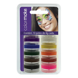 Tinta Facial Color Make Cremosa Com 10 Cores Envio Imediato 