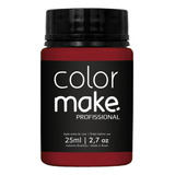 Tinta Facial Líquida Color Make Cores Pote Com 25ml Tom Da Maquiagem Vermelho