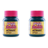 Tinta Fosca Artesanato Pva 37ml Azul Petróleo 596 Kit C 2