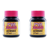 Tinta Fosca Artesanato Pva 37ml Preto 520 Kit C 2