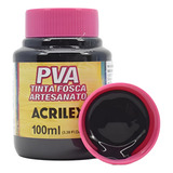 Tinta Fosca Para Artesanato Pva Acrilex 100ml Preto 520