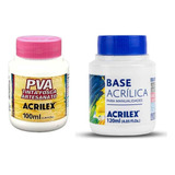 Tinta Fosca Pva 100ml Branco 519 Base Acrílica 120ml