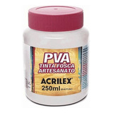 Tinta Fosca Pva Branco Artesanato Acrilex 250ml