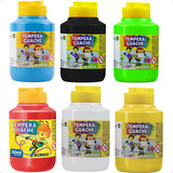 Tinta Guache 250ml Acrilex Tempera Profissional Com 6 Cores - Compra Segura Ekom