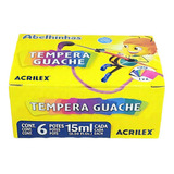 Tinta Guache 6 Cores 15ml