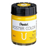 Tinta Guache Pentel Poster Color Amarelo 12 30ml