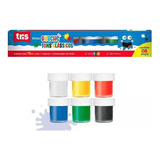 Tinta Guache Pote 15ml Caixa 6 Cores Tons Clássicos Tris Cor Coloridos