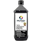 Tinta Inkprinter Preta Pigmentada Para Recarga De Cartucho De Impressora Hp 1 Litro 