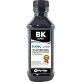 Tinta Inktec Preta Pigmentada Para Recarga De Cartucho De Impressora Hp -250ml-