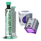 Tinta Mascara Uv Cola H900 E Lâmpada Luz Uv Cura Cola