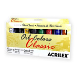Tinta Oil Colors Classic Acrilex Conjunto 8 Cores 20ml