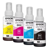 Tinta Original Epson L120 L1300 L395 664 T644 L396 L355 Kit