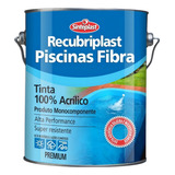 Tinta P Piscina De Fibra Impermeável 3 6lts Recubriplas Cor Azul