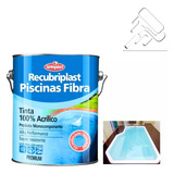 Tinta P Piscina De Fibra Impermeável 3 6lts Recubriplas Cor Branco