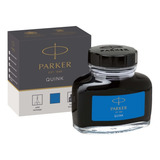 Tinta Para Caneta Tinteiro Parker Azul Real Lavável 57ml